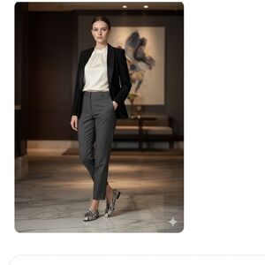 Zara Monochrome Snakeskin Pattern Loafers